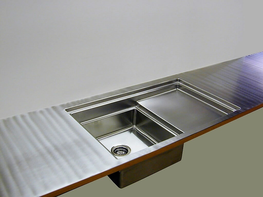 Custom Stainless Steel Countertop With Integral Sink Brooks Custom