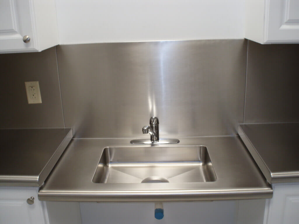 Stainless Steel Counter With Integral Sink Brooks Custom