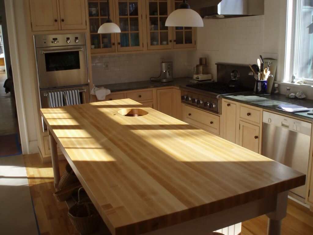 Examples Of Edge Grain Wood Countertops