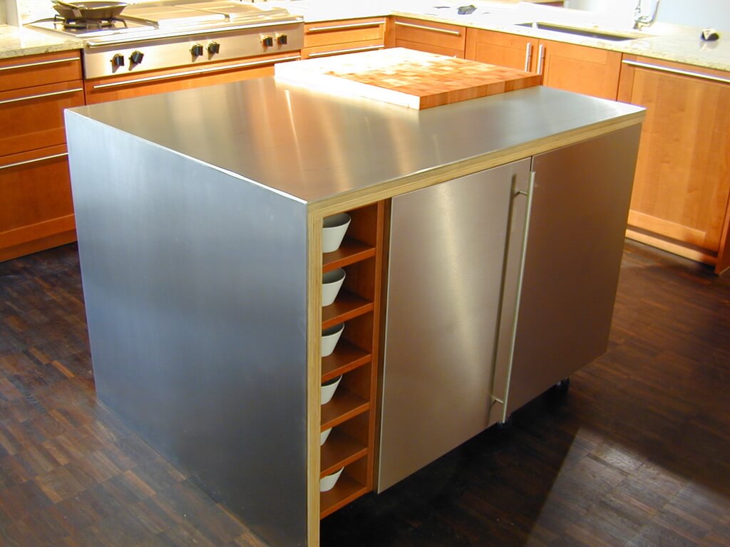 Stainless Steel Island Top With Integral Cutting Board Brooks Custom